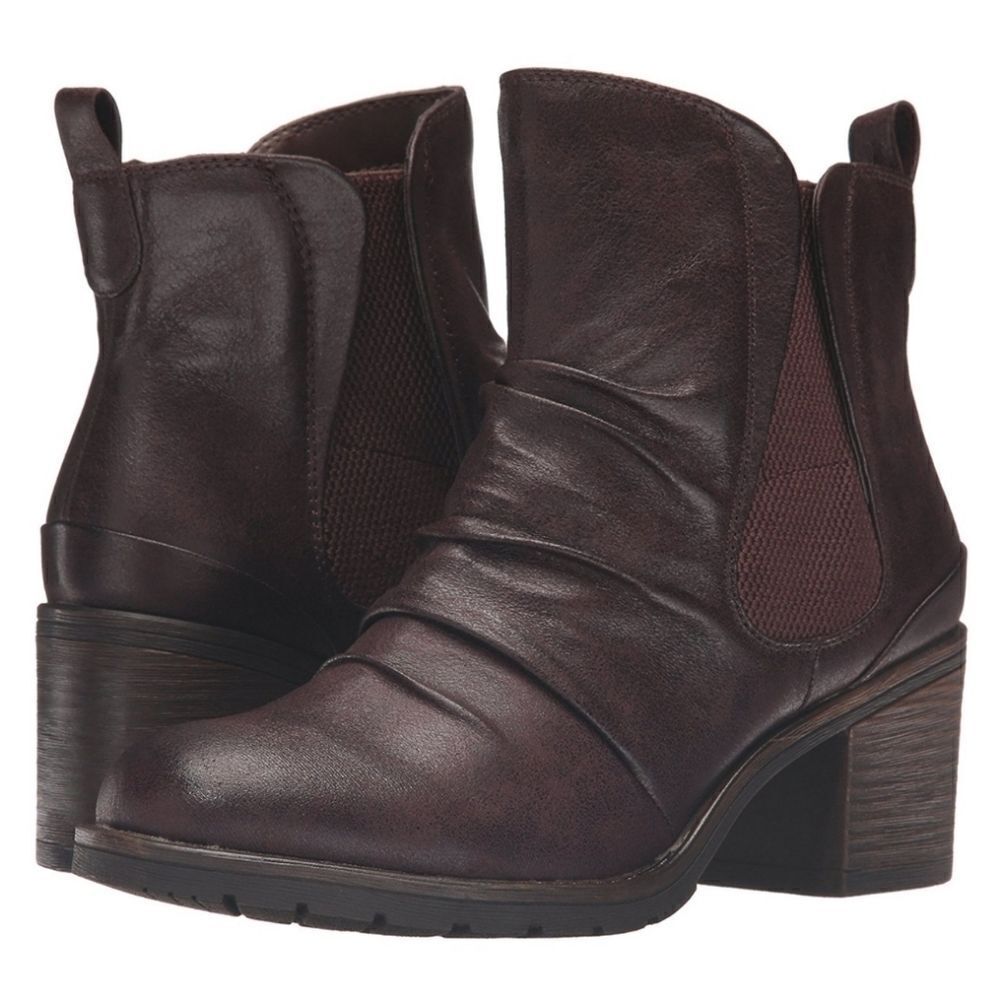 Baretraps Drennan Brown Faux Vegan Suede Chunky Slouchy Ankle Boots‎ Booties 8
